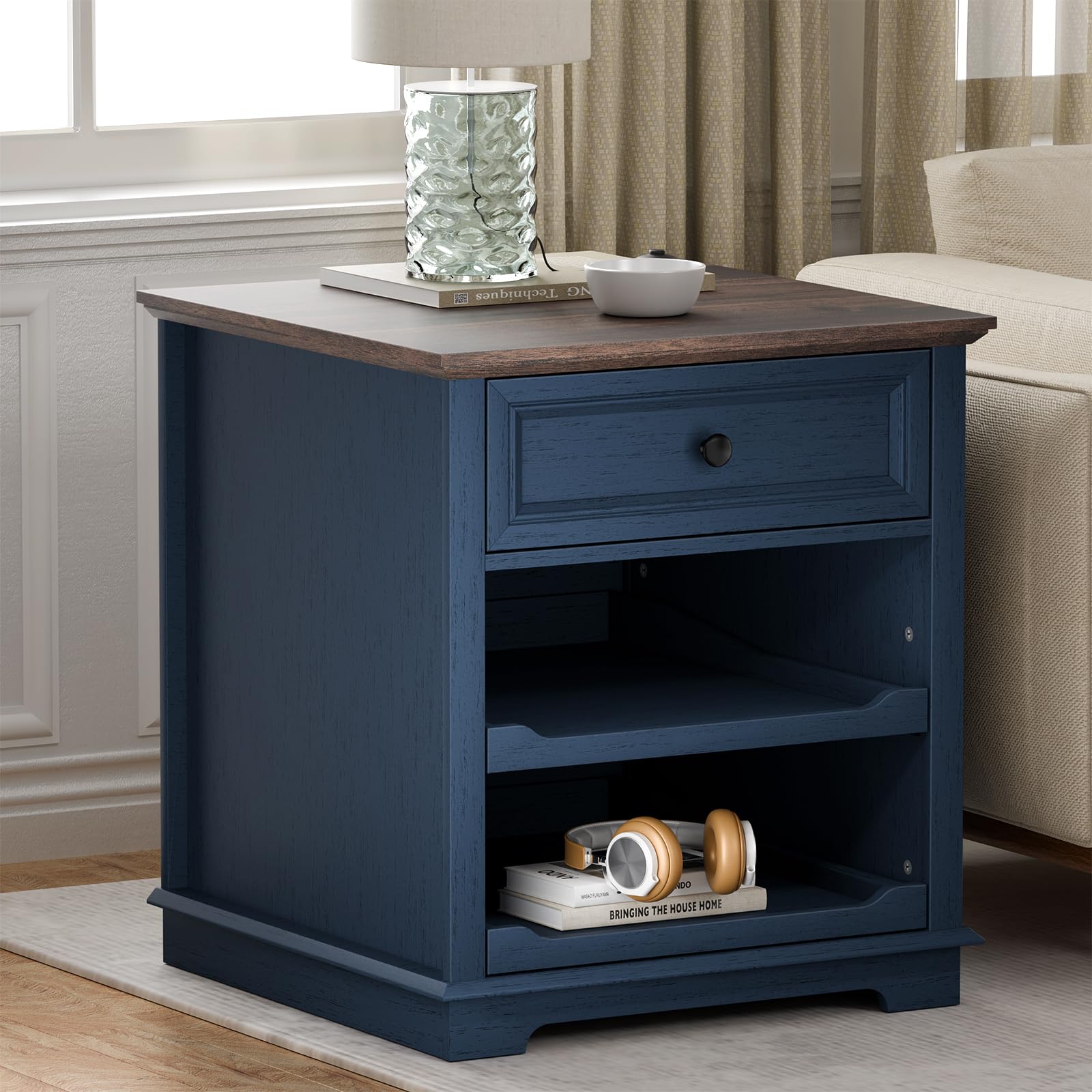 3-Drawer Lateral File Cabinet with Charging Station