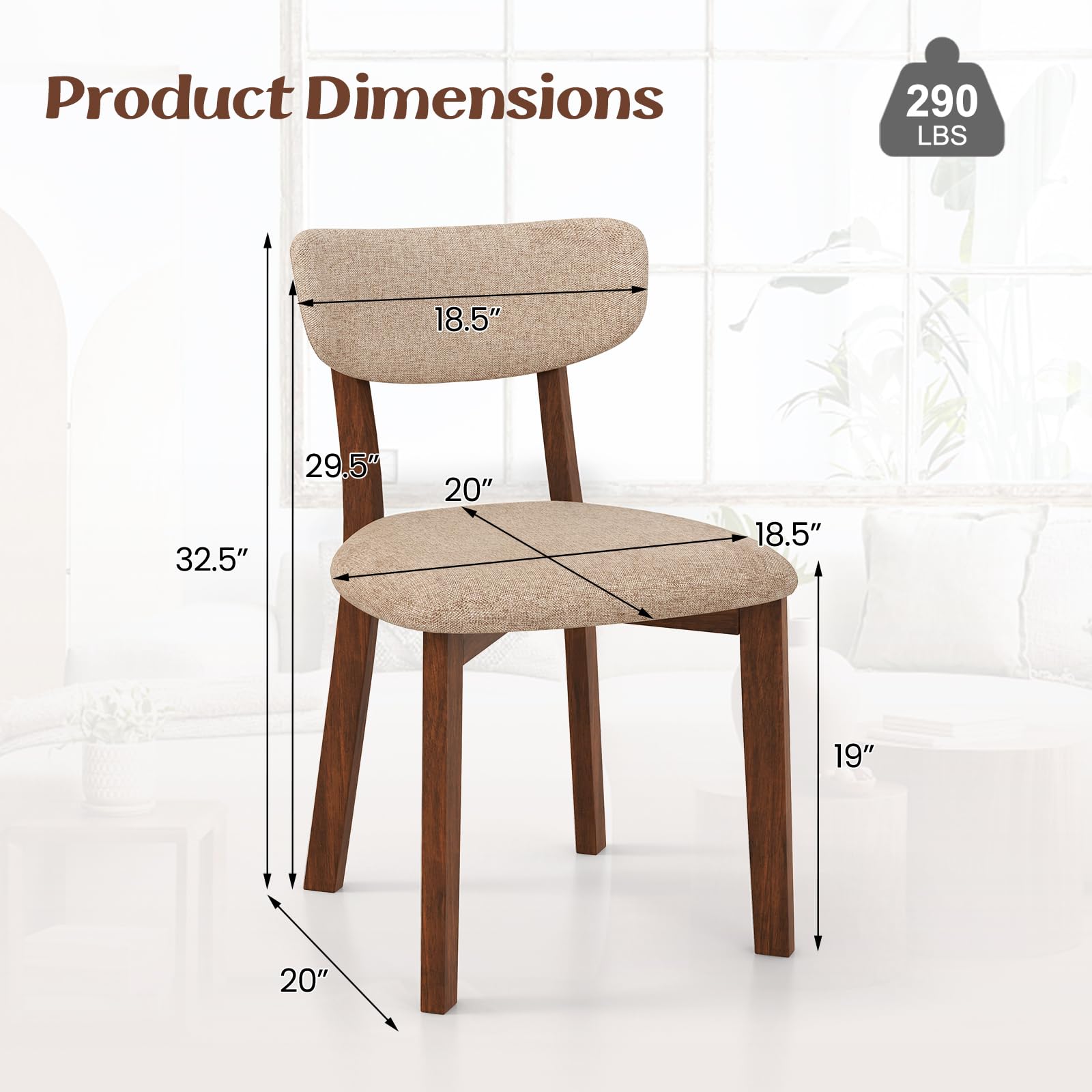 Upholstered Dining Chairs Set of 4