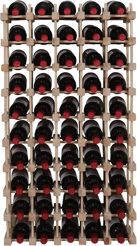 Pine Wood Wine Rack Countertop Storage