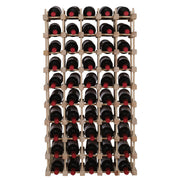 50-Bottle Pine Wine Rack Floor Standing Storage