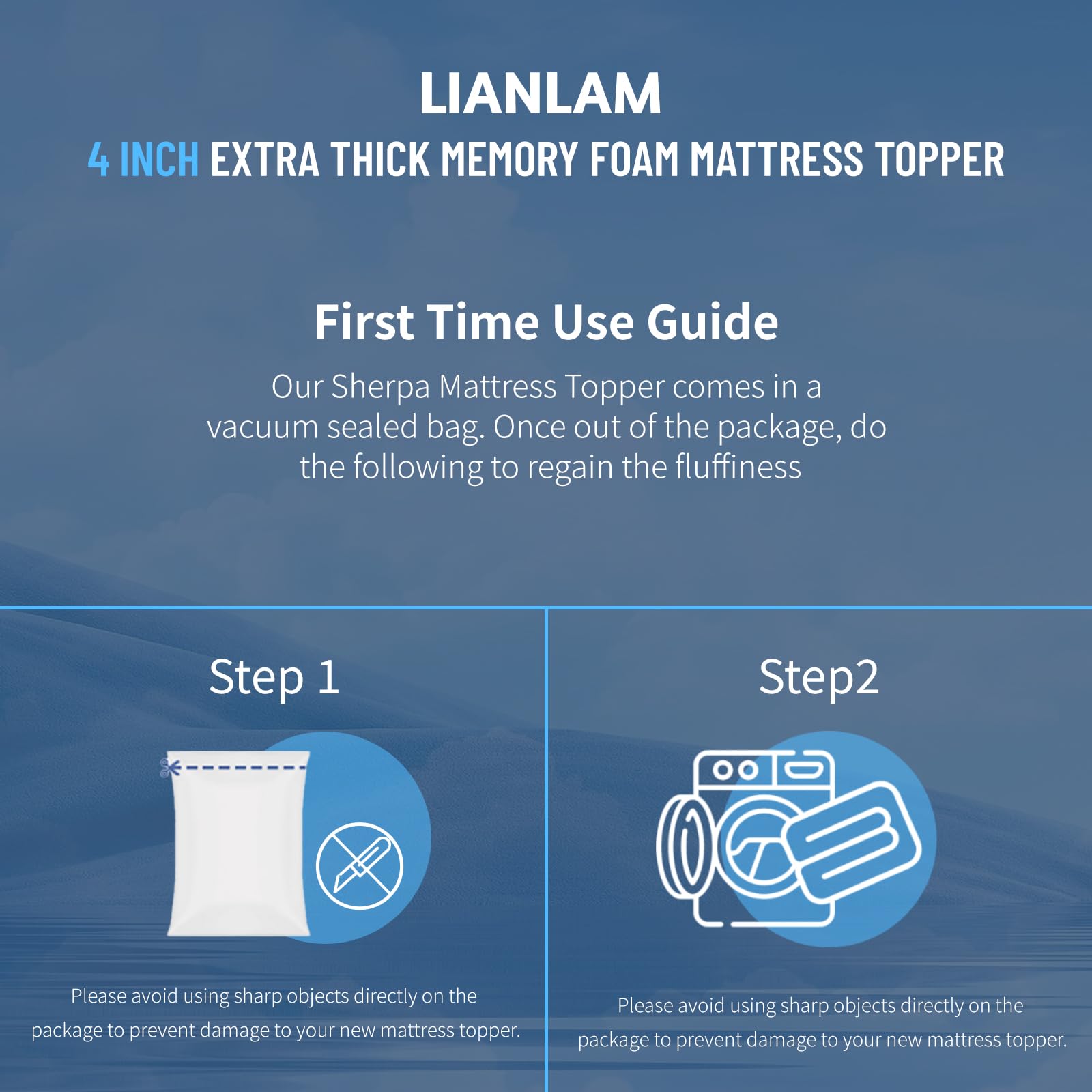 4 Inch Memory Foam Mattress Topper King Size