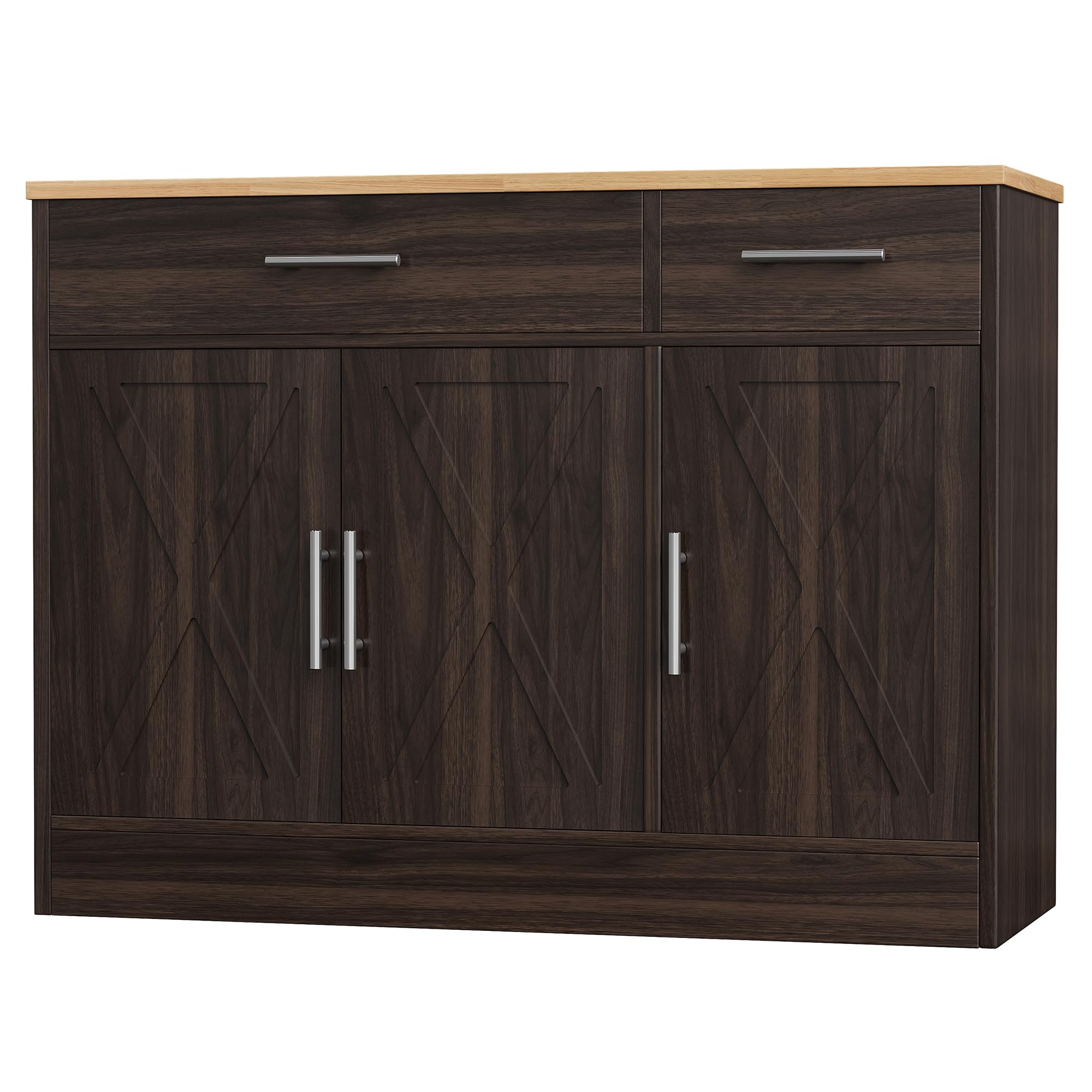 Farmhouse Sideboard Buffet Cabinet with Barn Doors