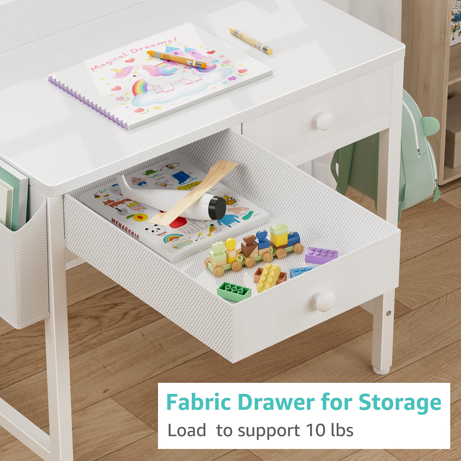 Kids Desk and Chair Set with Storage