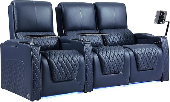Zero Gravity Home Theater Recliner Sofa Row of 3
