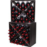 48-Bottle Wooden Wine Rack Countertop Storage