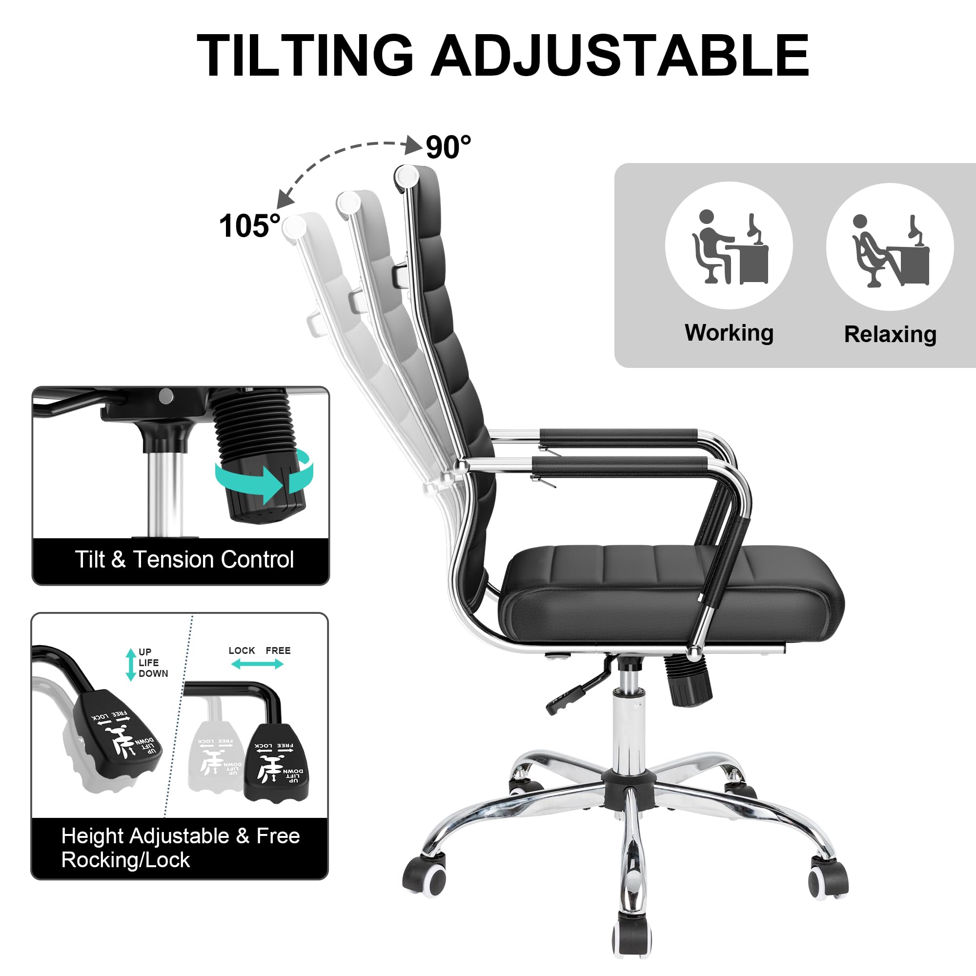 Ergonomic Leather Office Chair
