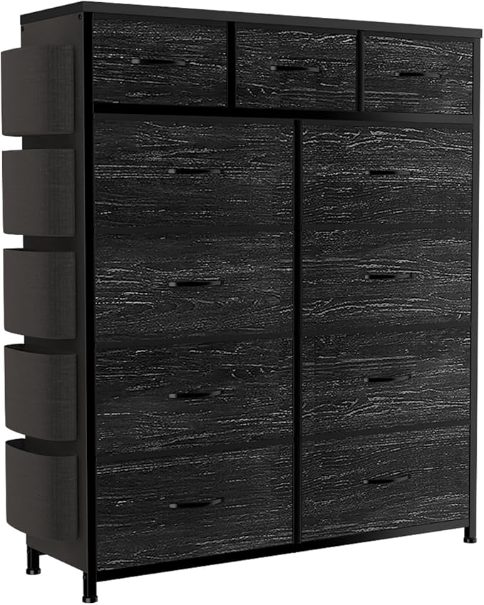 11 Drawer Fabric Storage Dresser with Deep Shelves