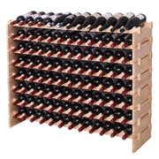 96-Bottle Pine Wood Wine Rack