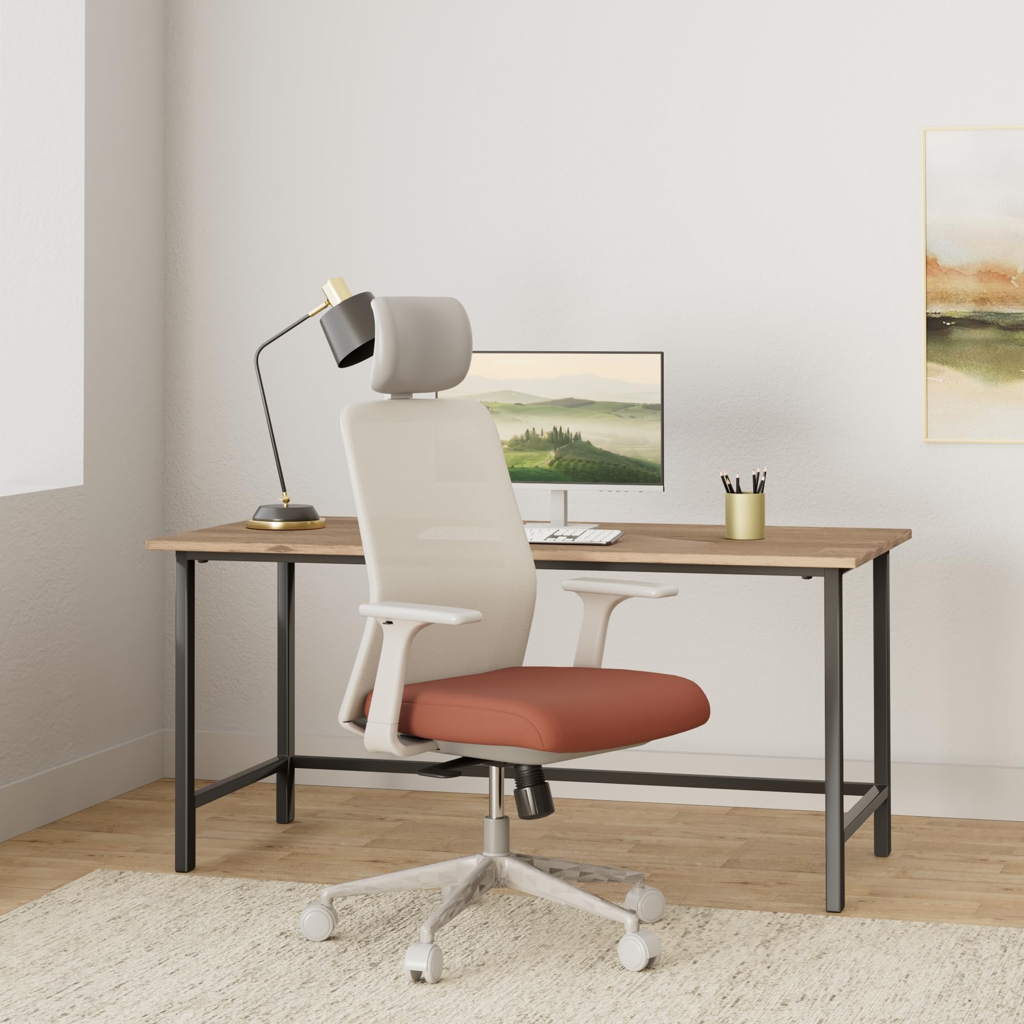 Ergonomic Office Chair with Headrest and 3D Armrests