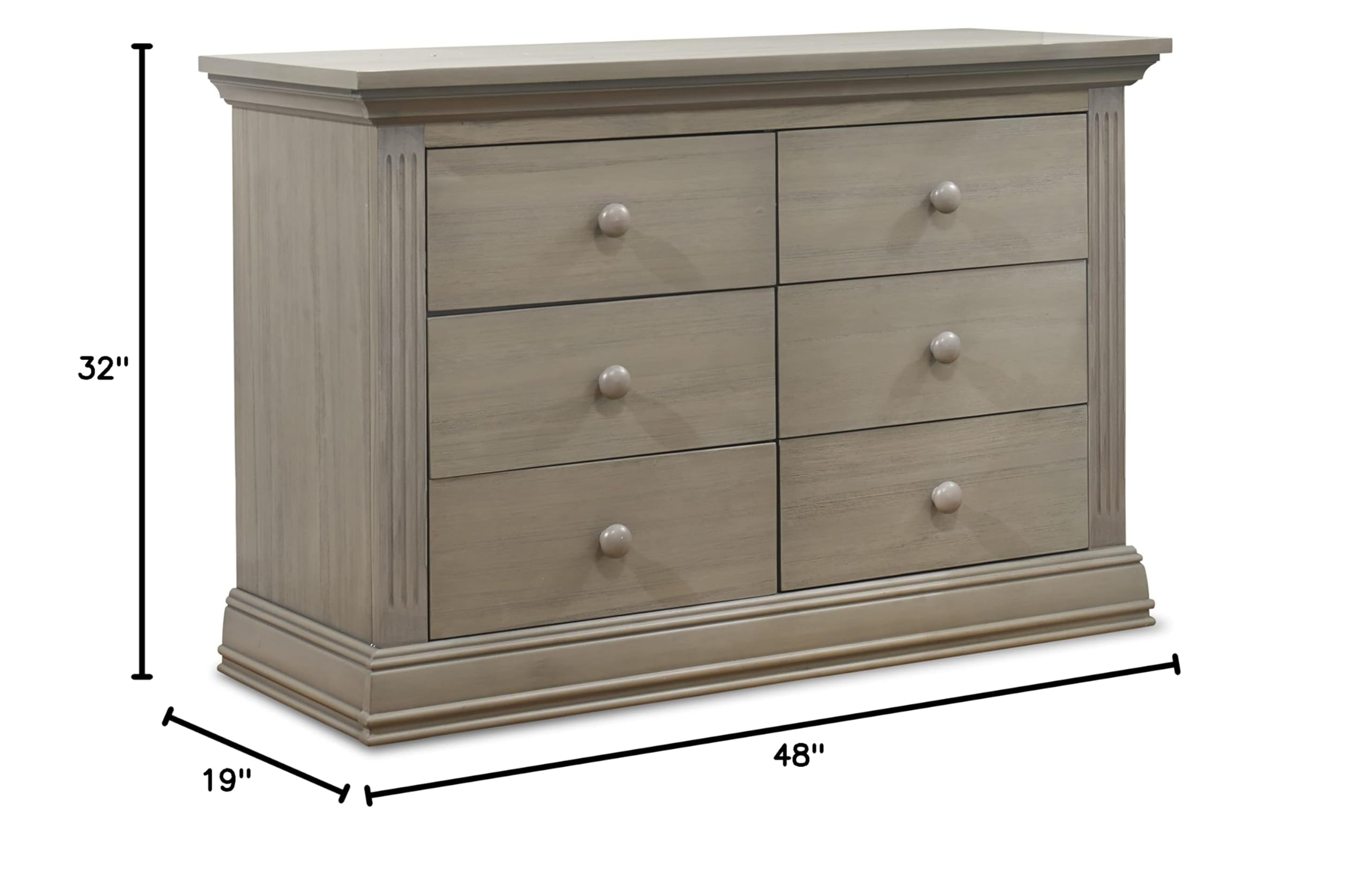 Paxton Baby Dresser with Drawers - Heritage Gray
