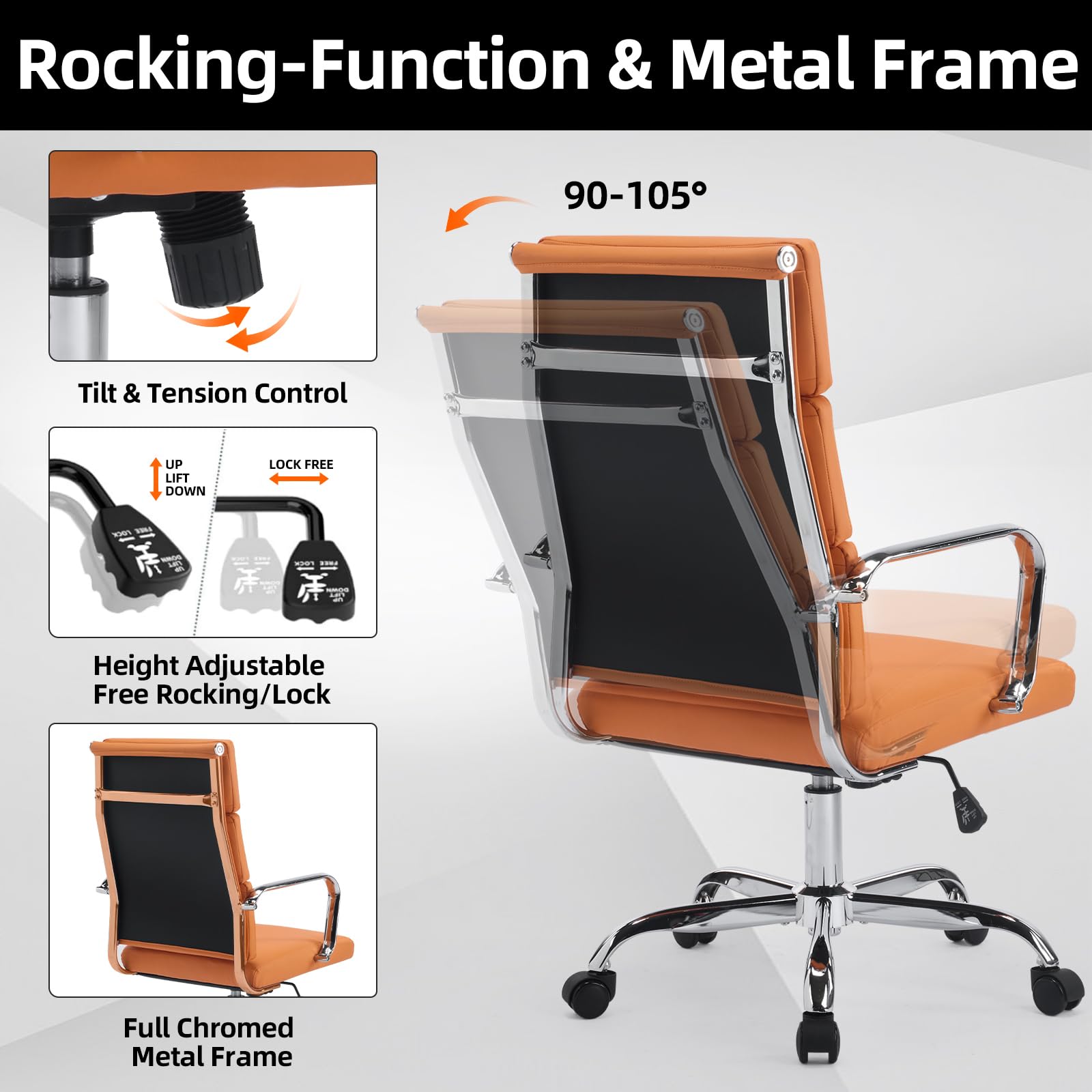 Ergonomic Office Chair - Mid Back Executive Desk Chair