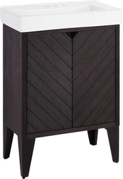 24" Fircrest Oak Vanity with Integrated Sink