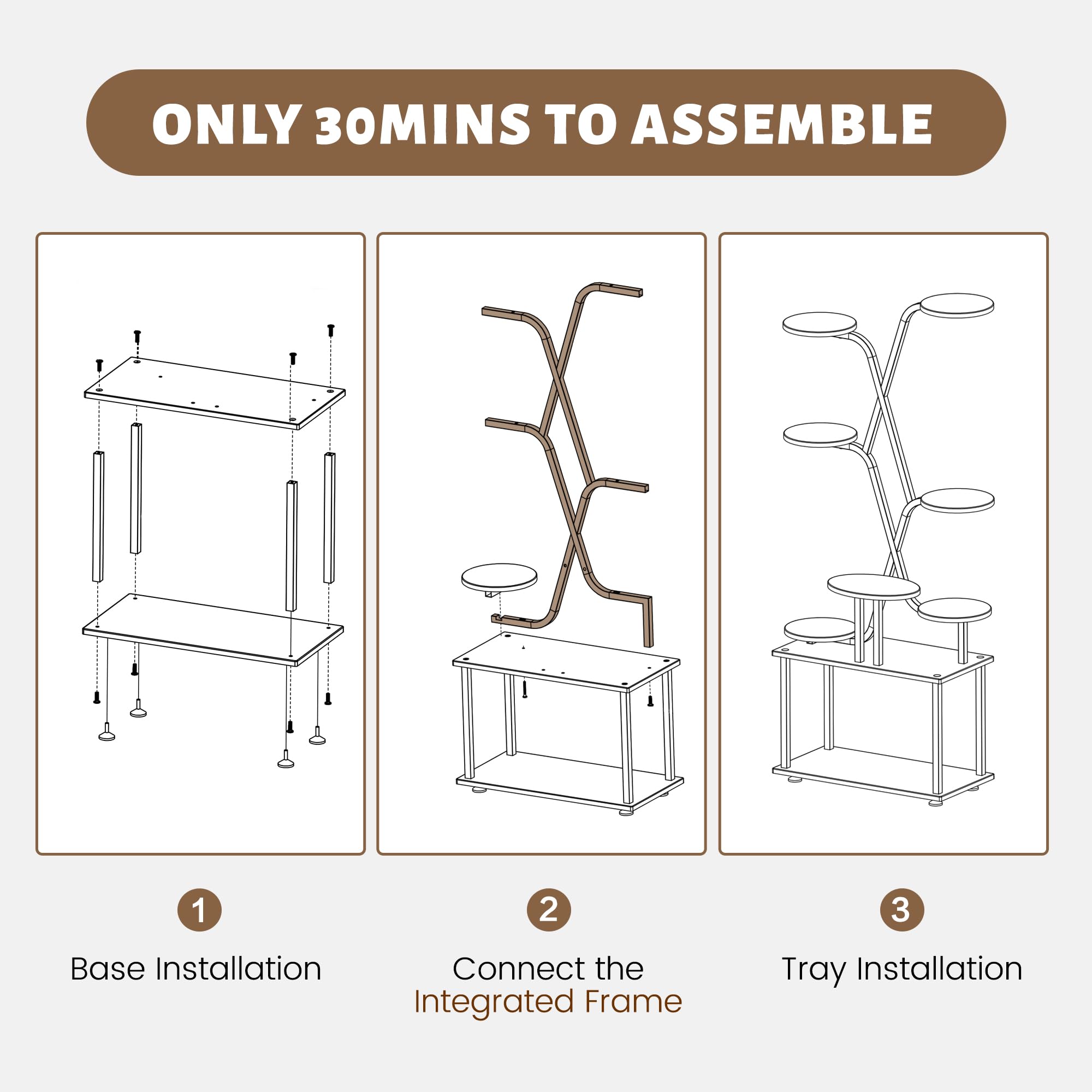 Indoor Plant Stand with Grow Lights 60" Tall 9-Tier Metal Corner Stand