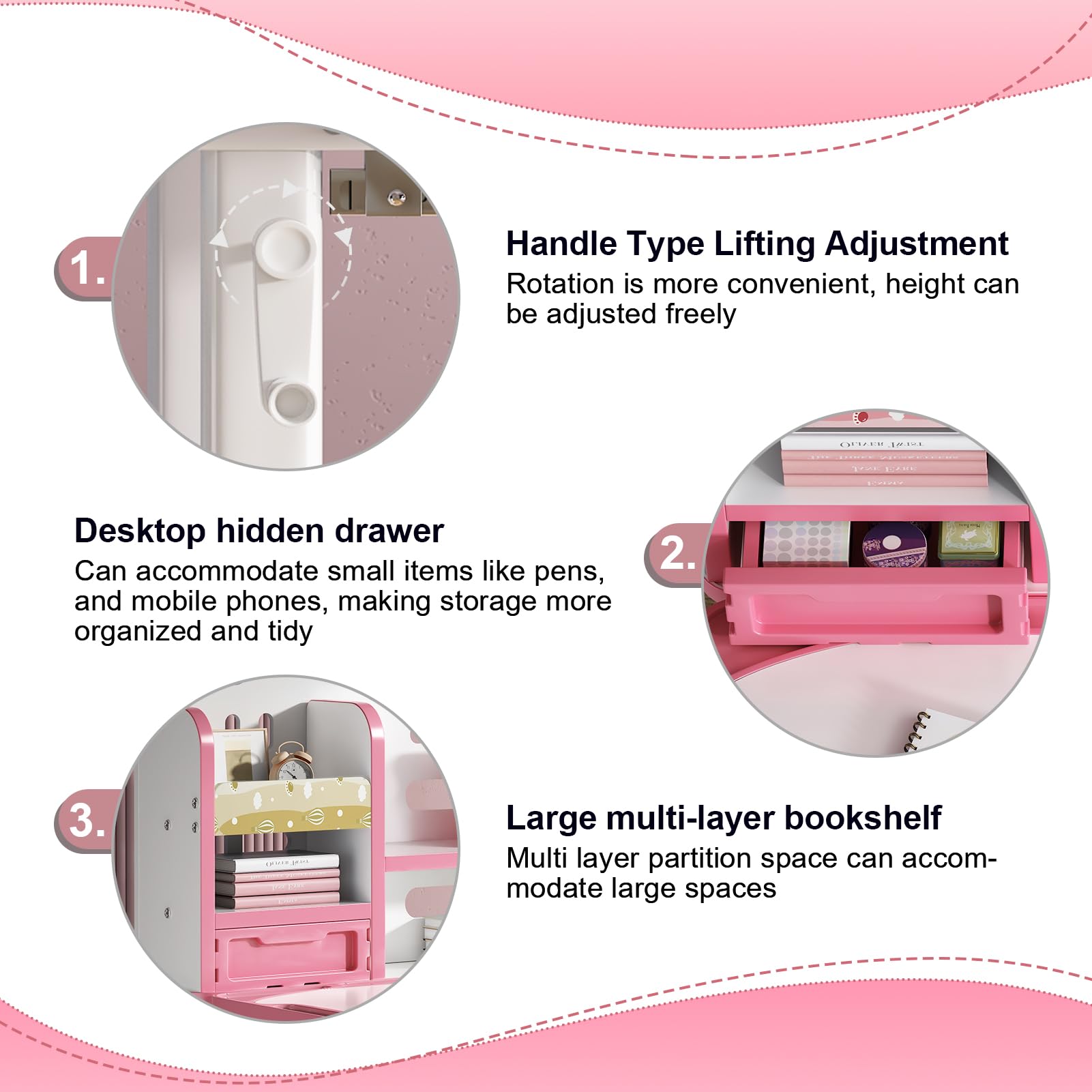 Height Adjustable Kids Desk and Chair Set