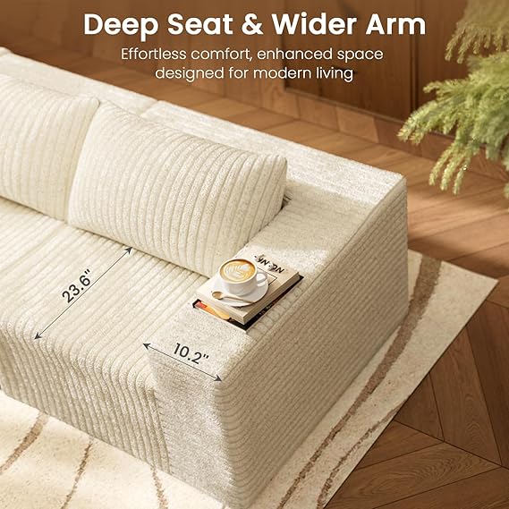 110" L-Shape Modular Sectional Sofa