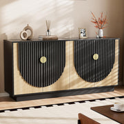 63 Inch Fluted Buffet Cabinet with Storage