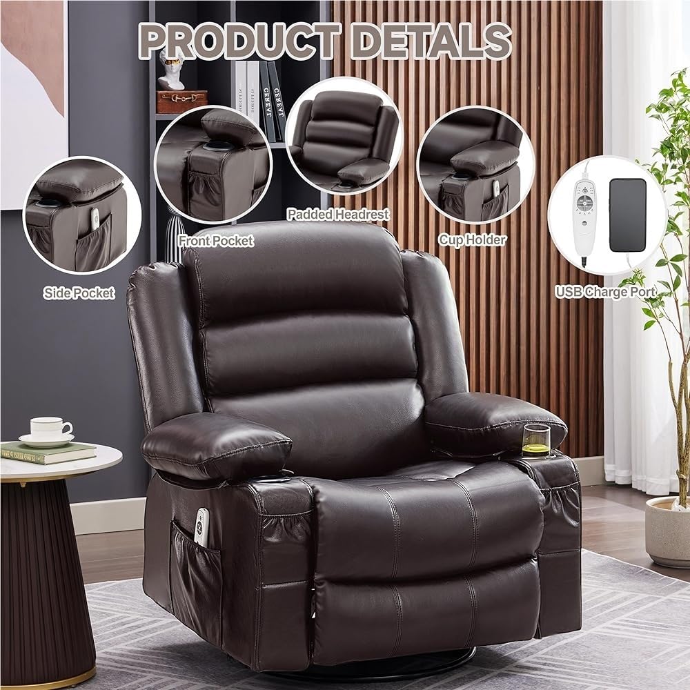 Power Lift Recliner Chair with Massage and Heat