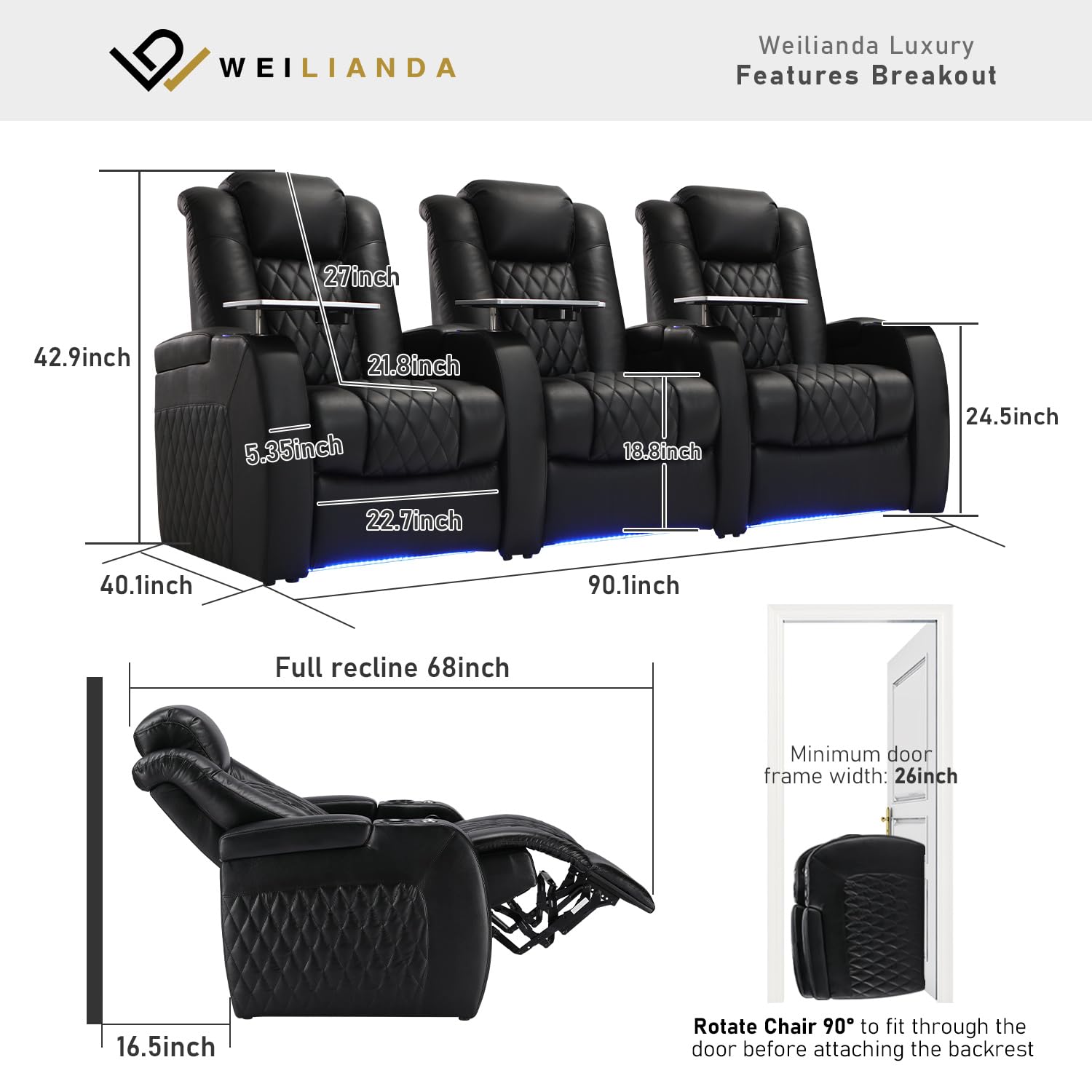 Home Theater Seating Zero Gravity Recliner