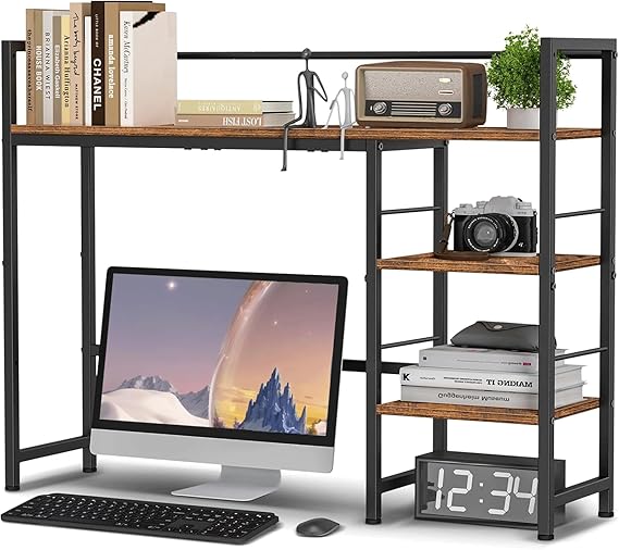38.5 Inch Desk Hutch with 3-Tier Storage Organizer