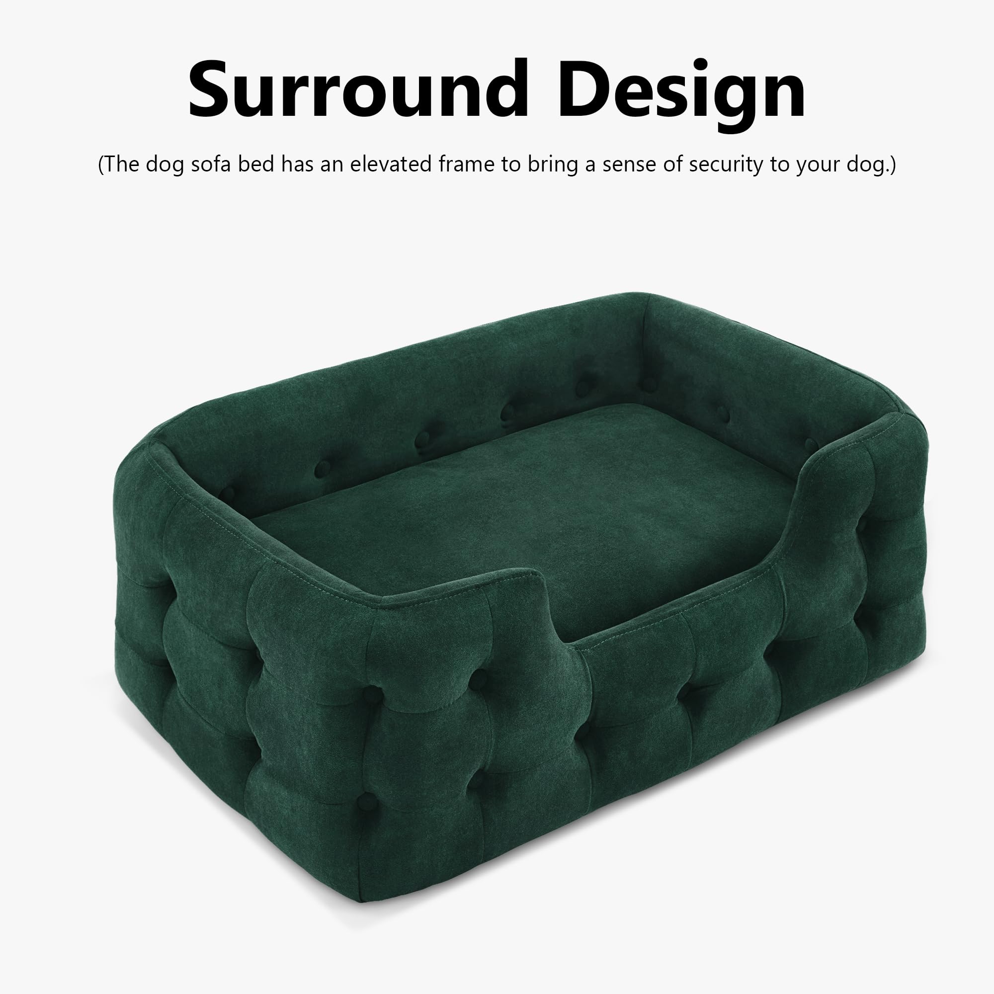 Dog Sofa Bed with Washable Cushion Cover 33 Inches