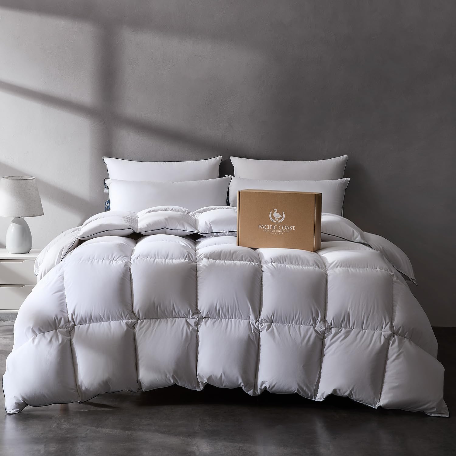 White Goose Feather Down Comforter Queen All Season