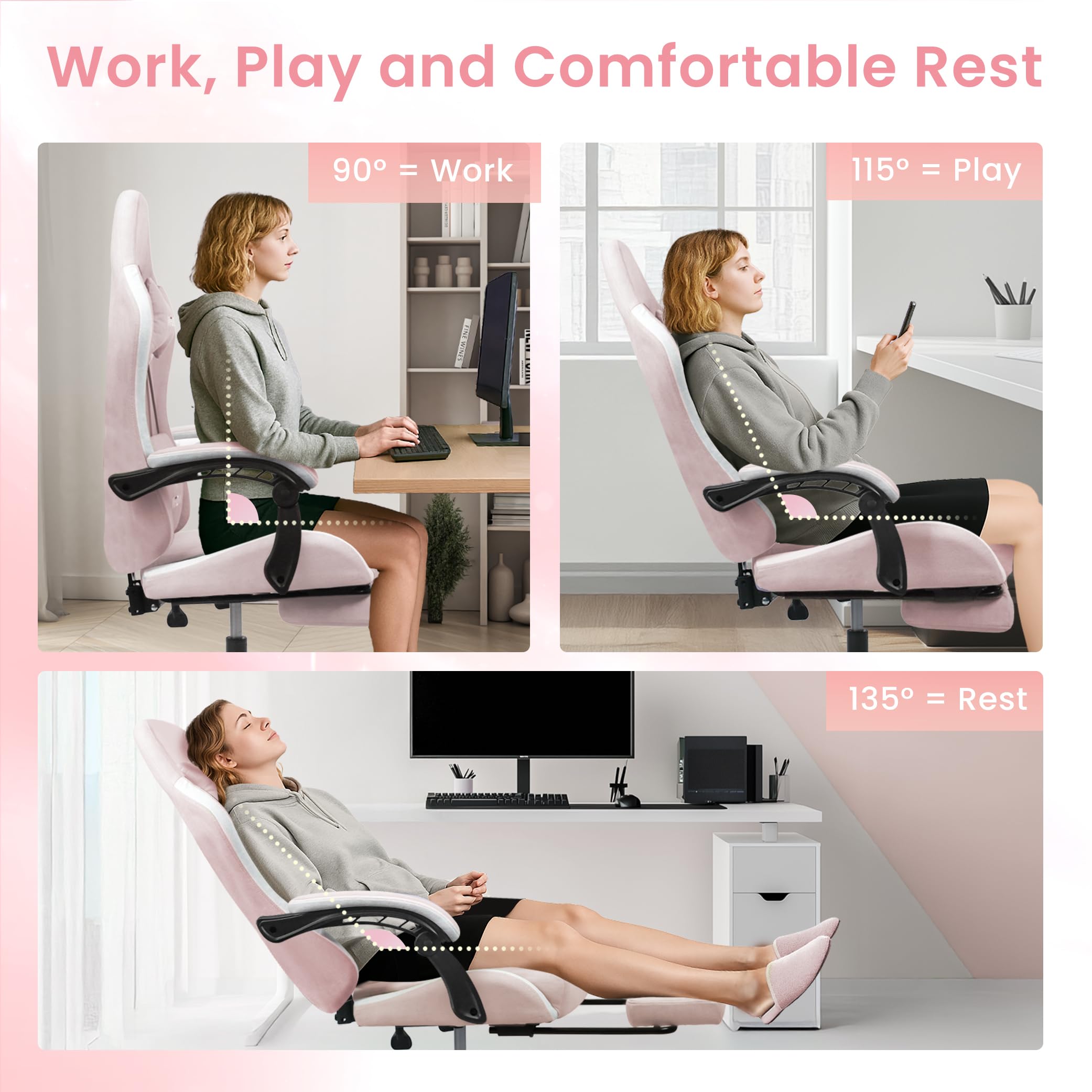 Ergonomic Gaming Chair with Lumbar Support