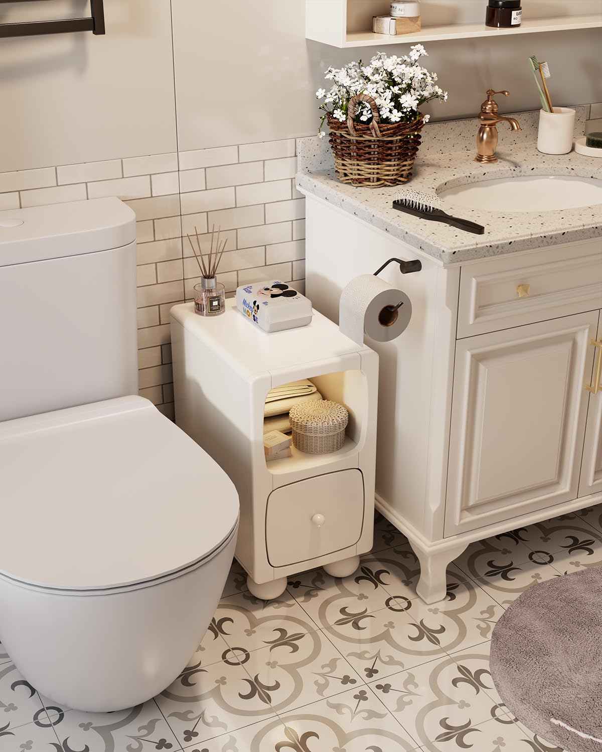 Small Bedside Table with Drawer