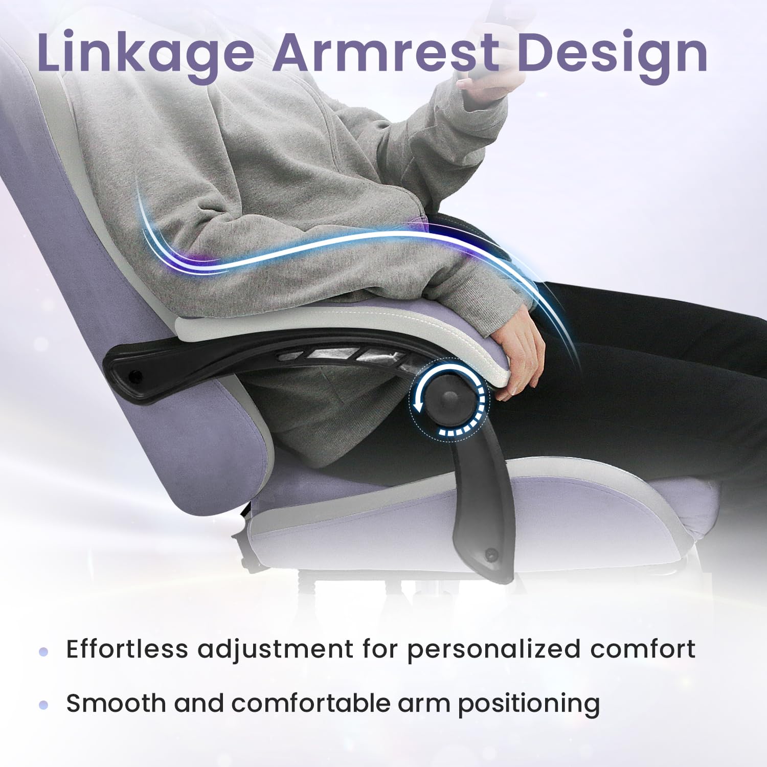 Ergonomic Gaming Chair with Lumbar Support and Adjustable Armrests