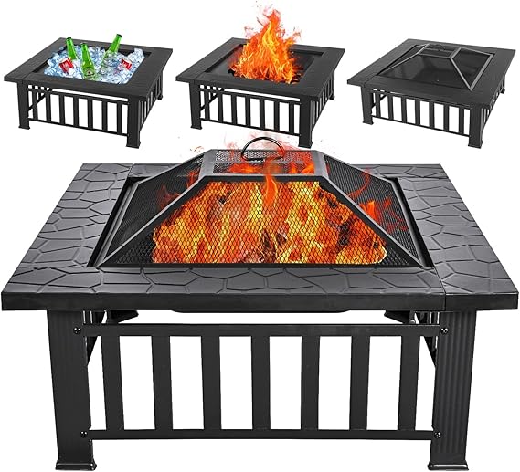 36 Inch Square Fire Pit Table