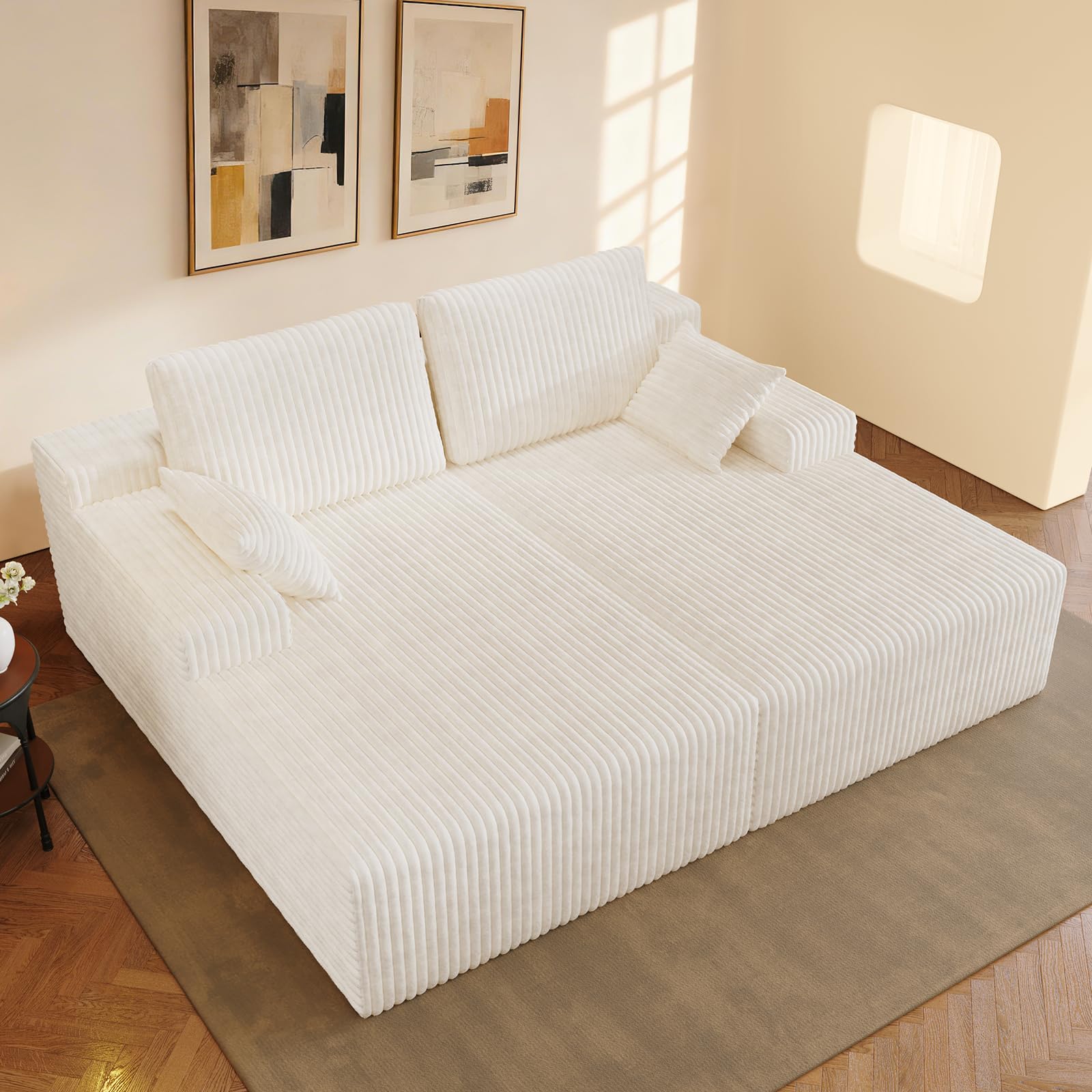 Oversized Chaise Lounge Sofa with Pillows