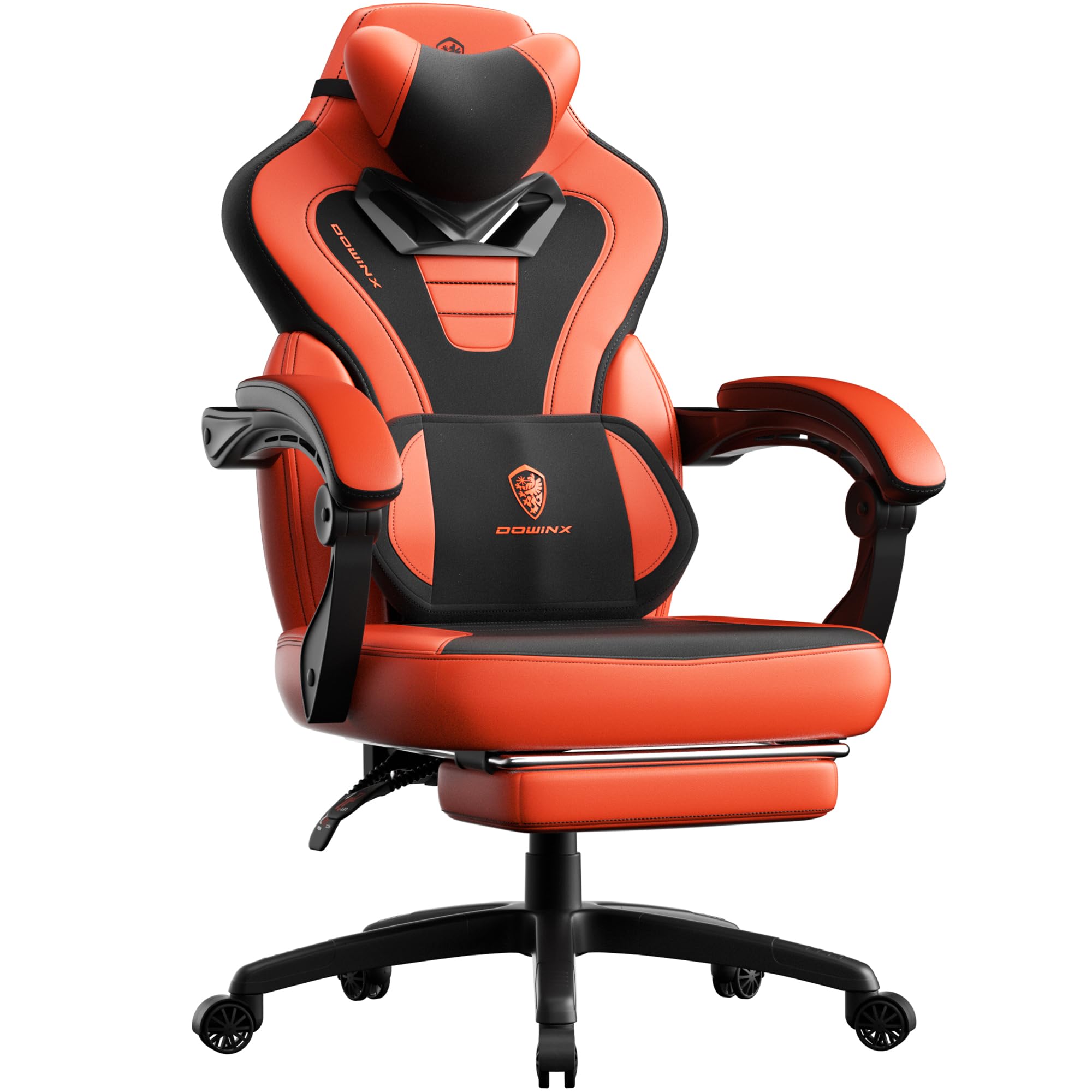 Gaming Chair with Footrest and Massage Support