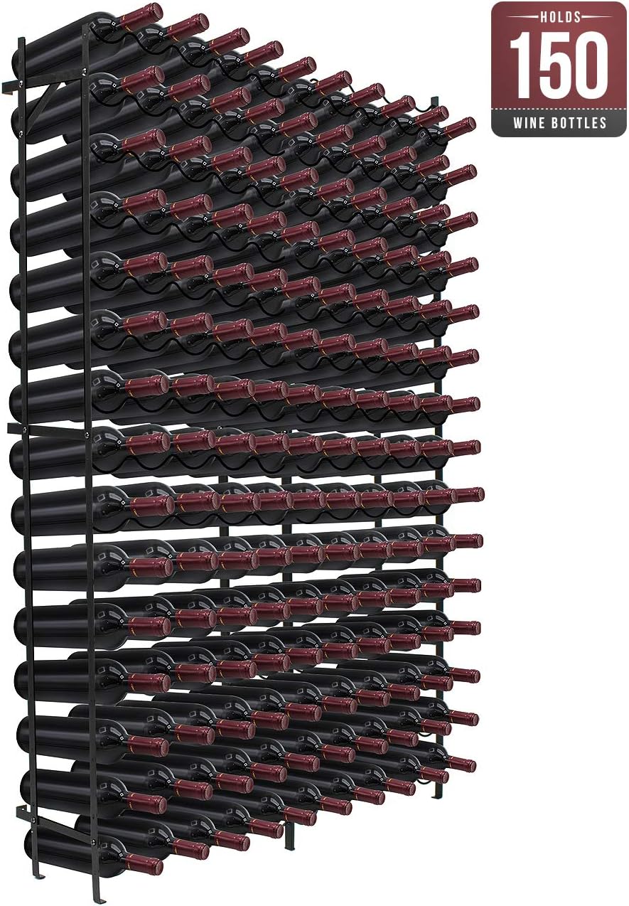 Wine Rack Stand 75 Bottle Floor Standing Metal