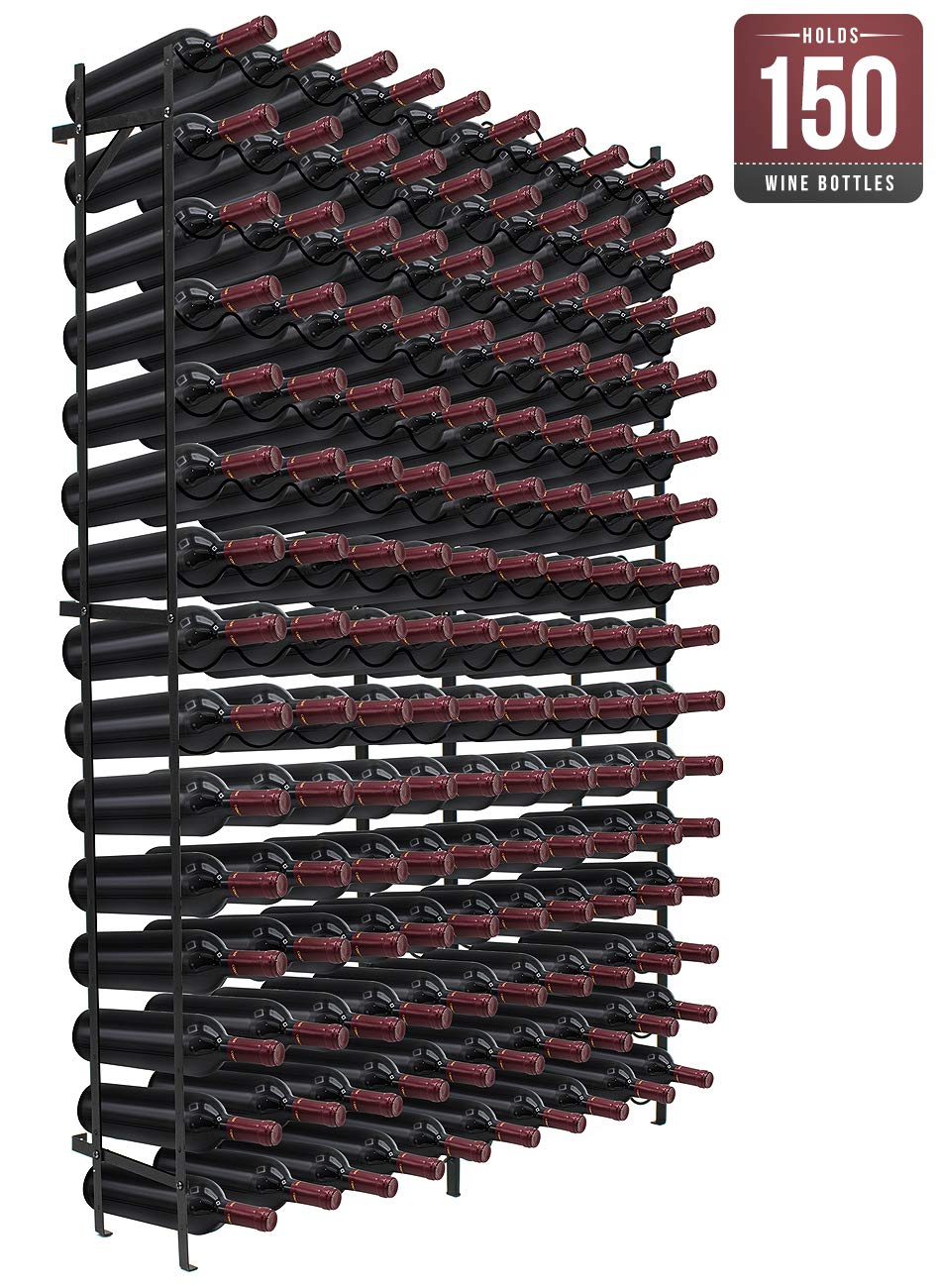 Wine Rack Stand 75 Bottle Floor Standing Metal