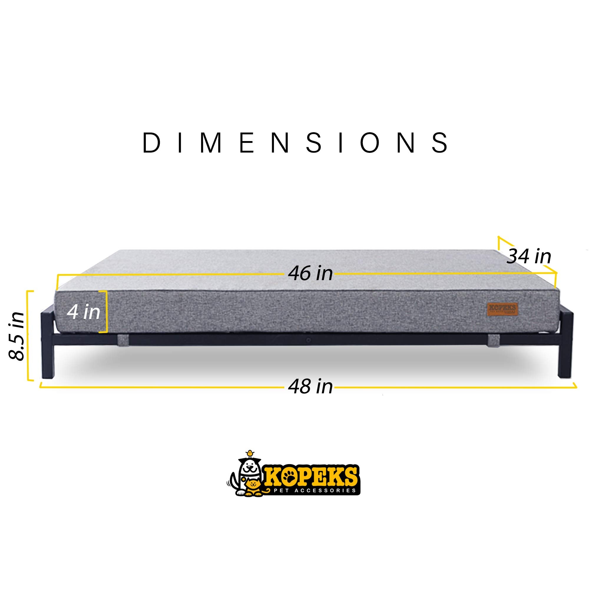 Outdoor Elevated Dog Bed for Large Dogs - Modern Style