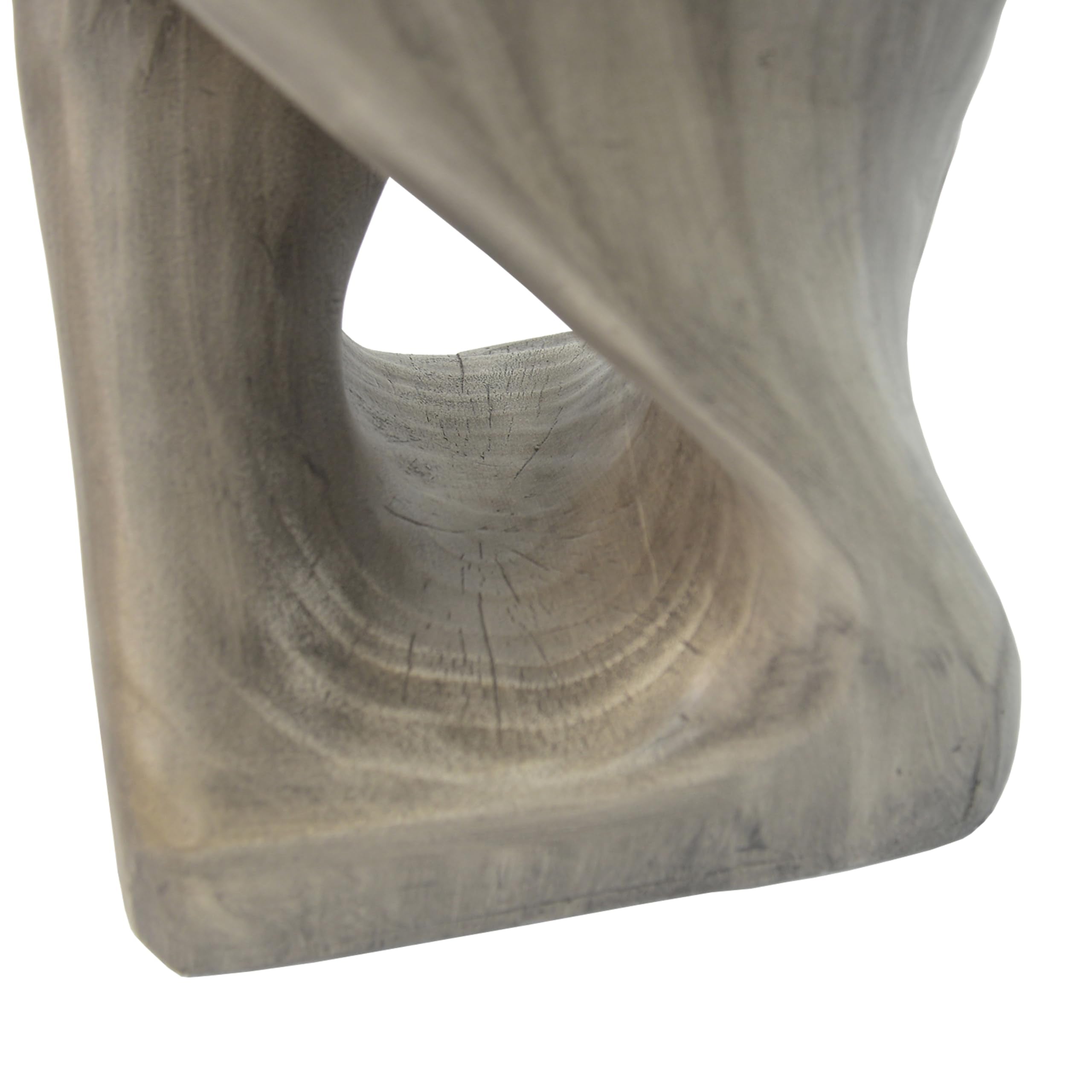 Spiral Twist Outdoor Accent Table Grey