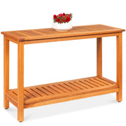 48in Eucalyptus Console Table Indoor Outdoor Storage