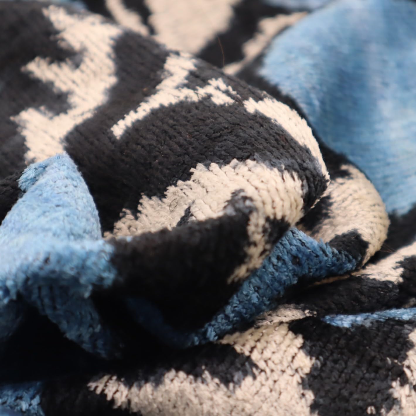 Handmade Velvet Throw Pillow with Down Feather Fill