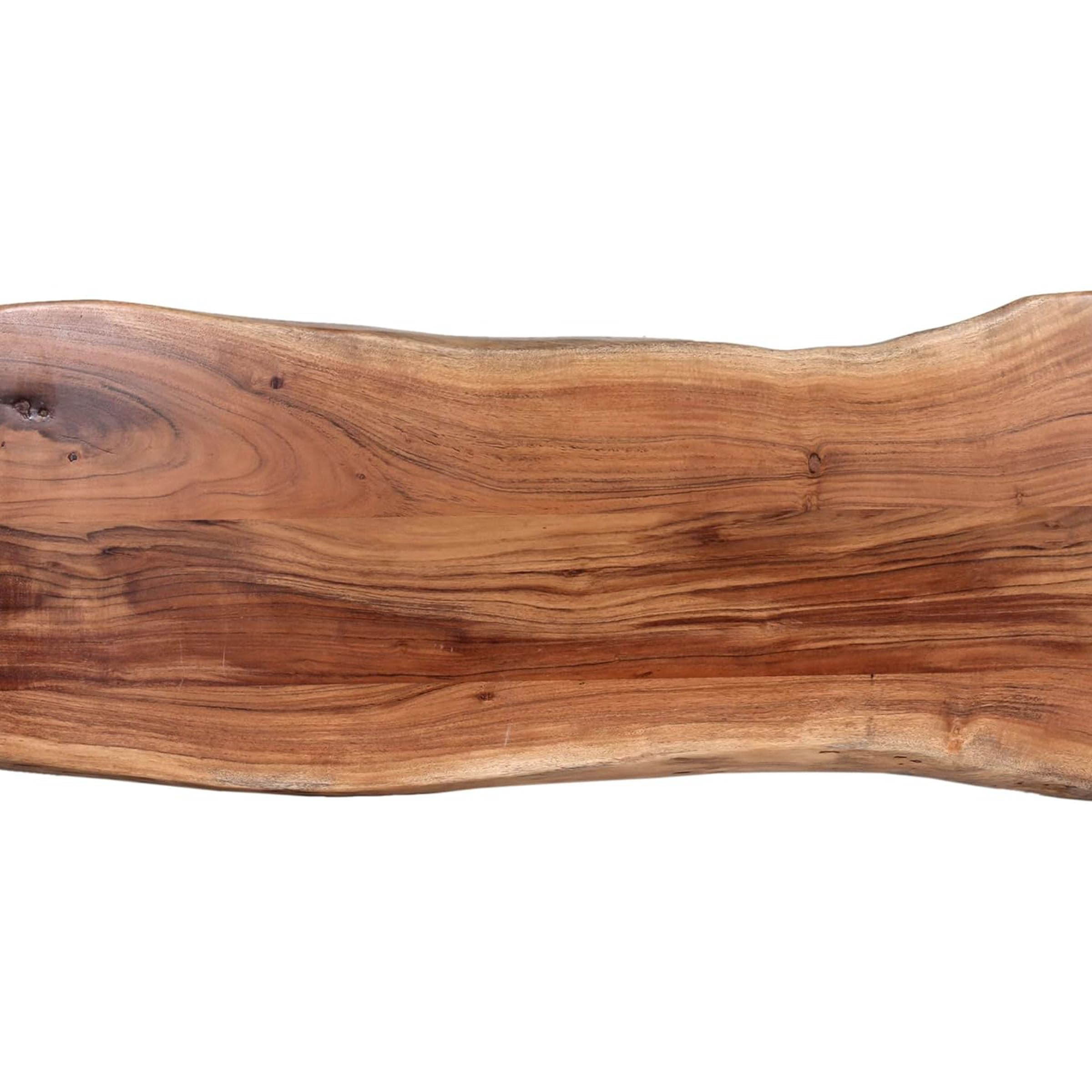 Live Edge Solid Wood Bench with Metal Hairpin Legs 36 Inch