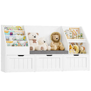 Kids Bookshelf with Reading Nook and Storage