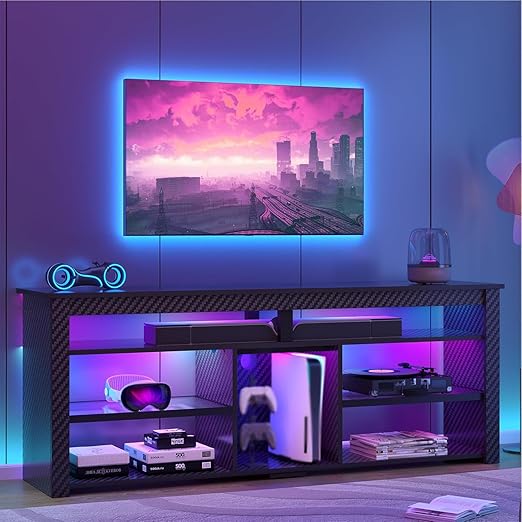 63" LED TV Stand with Gaming Storage