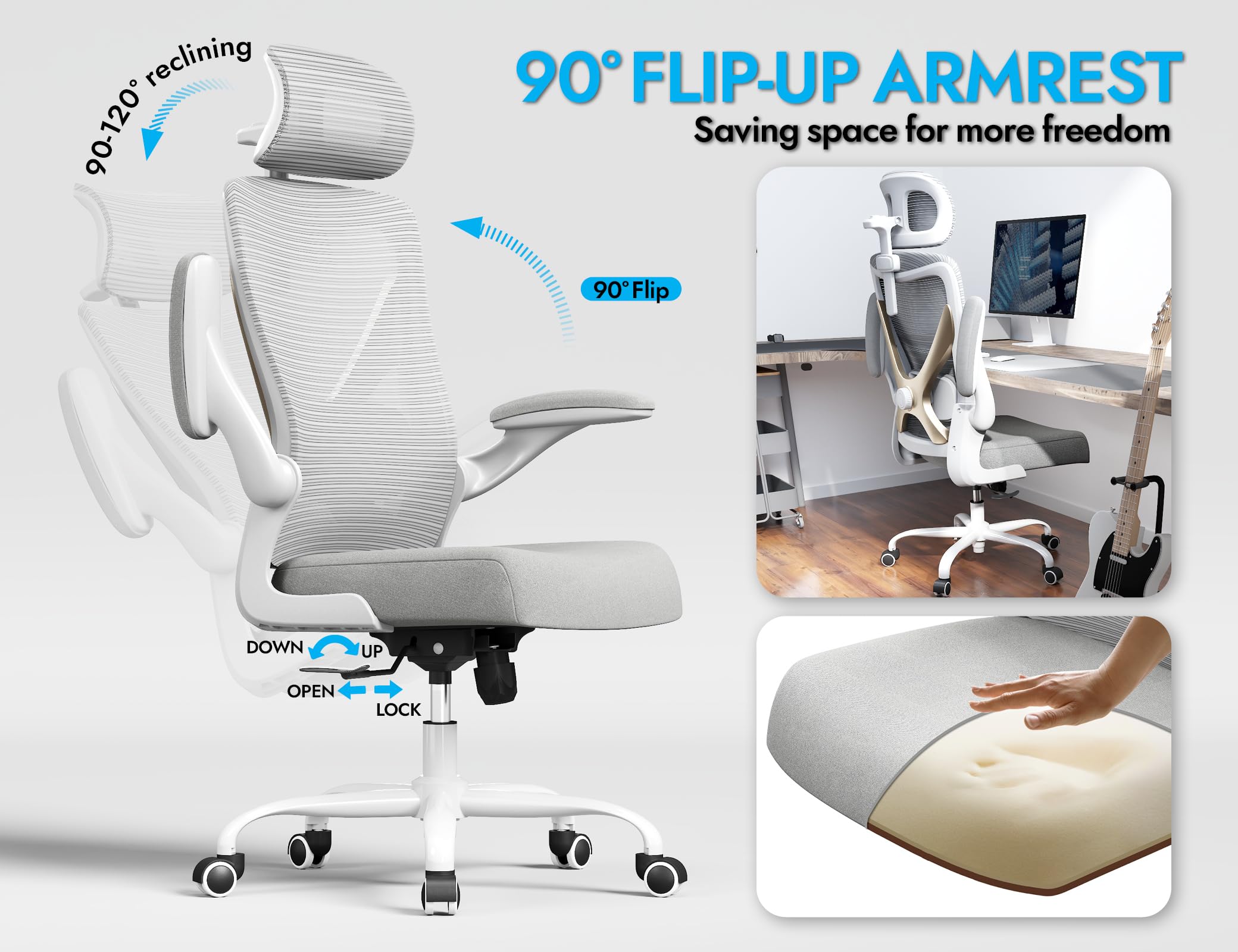 Ergonomic Mesh Office Chair with Adjustable Lumbar Support