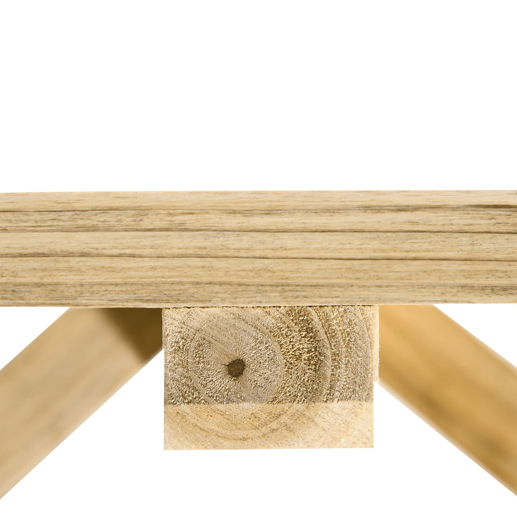 2-Person Wooden Wagon Wheel Garden Bench