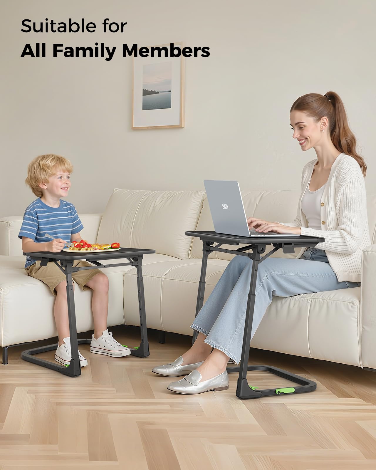 Adjustable Folding TV Tray Table
