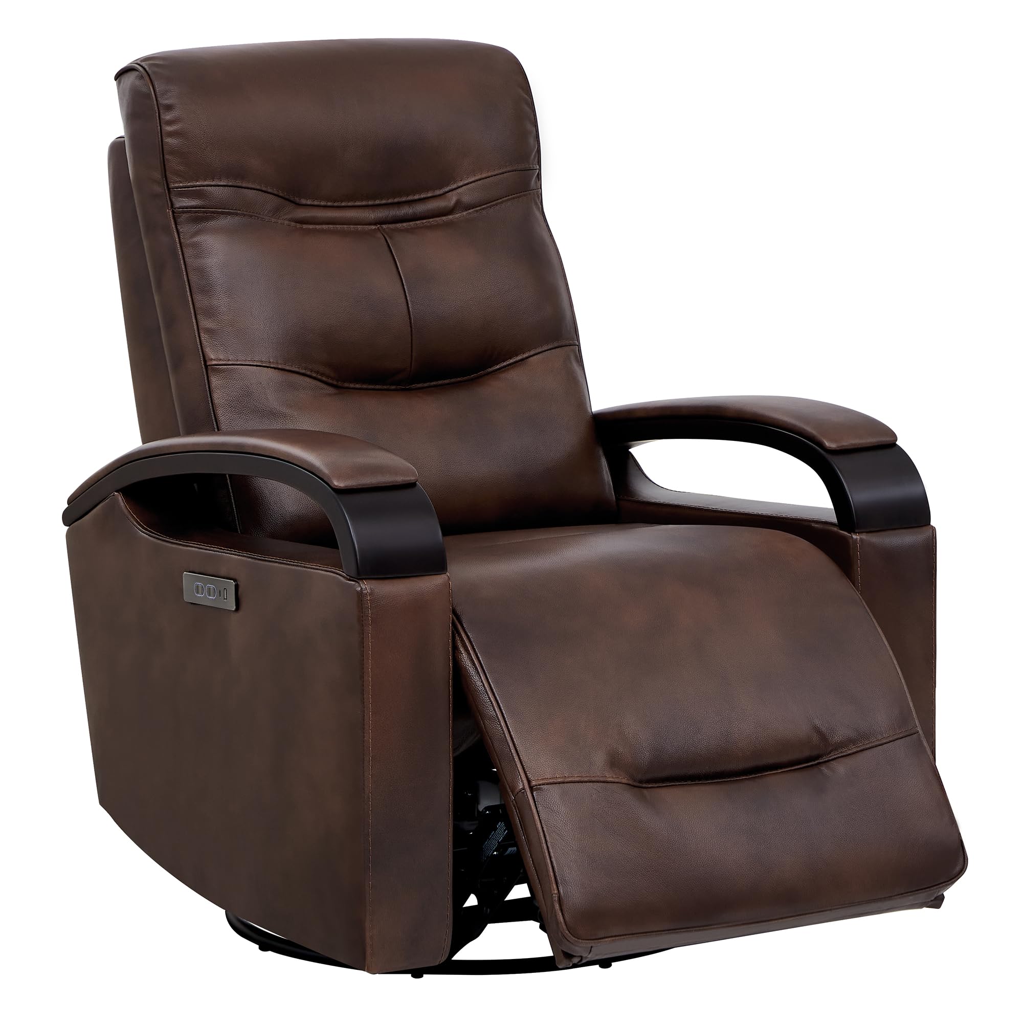Genuine Leather Power Swivel Glider Rocker Recliner