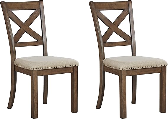 Upholstered Dining Chair Set of 2 Gray