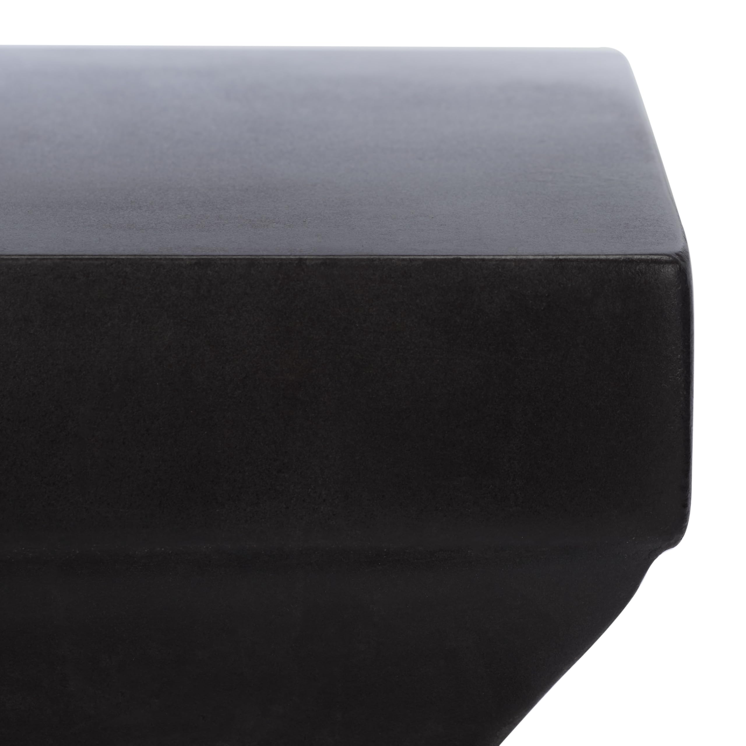 Black Modern Concrete Accent Table
