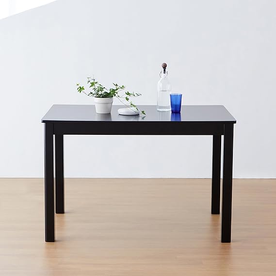 Livinia Cabin 45.3" Wooden Dining Table/Small Rectangular Modern Farmhouse Solid Wood Kitchen Table Desk (Walnut)