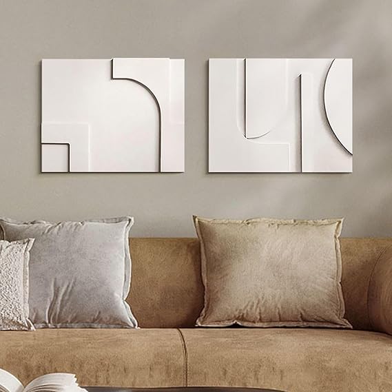 Large Modern Metal Wall Art 3D Geometric Gold Abstract Rectangle Wall Sculpture