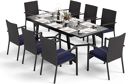9-Piece Expandable Patio Dining Set