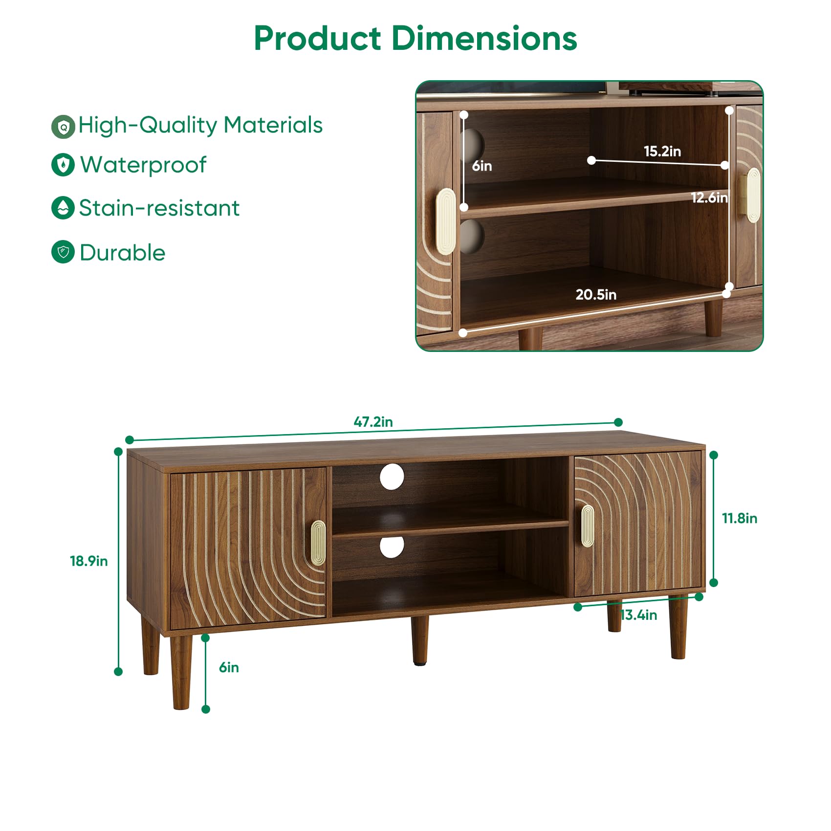 47" TV Stand for TVs up to 55"